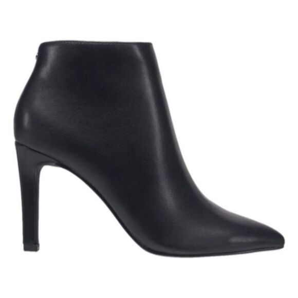 French Connection Black Vegan Leather Interior Zip Boot / Heeled Bootie - Picture 2 of 4